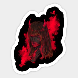 Devil girl (background) Sticker